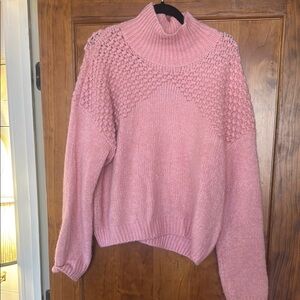Free People Pink Turtleneck Sweater